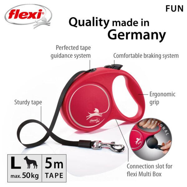 Flexi Fun L Tape 5m Red 2