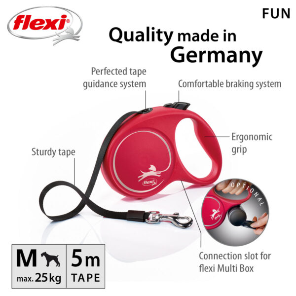 Flexi Fun M Tape 5m Red 2