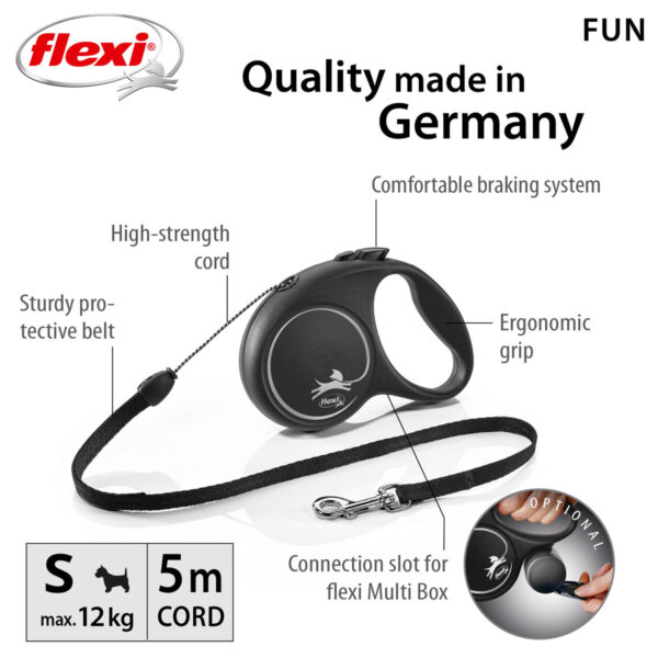 Flexi Fun S Cord 5m Black 2